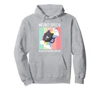 Neuro Spicy ADHD ASD Autism Dyslexia CPTSD Pride Pullover Hoodie, Adult Unisex, Heather Grey, Medium