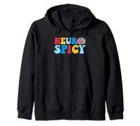 Neuro Spicy Neurodiversity Autism Spectrum Disorder ASD ADHD Zip Hoodie