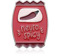 Neuro Spicy Sauce Packet Enamel Pin Enamel Pin Brooches Funny Pin Badges Mental Health Awareness Brooch Words Letters Badge Collar Lapel Brooch Pins Clothing Bags Jackets Decoration Jewelry Accessory