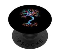 Neurobiology Neuron Cell Brain Science Colorful Signal PopSockets Adhesive PopGrip