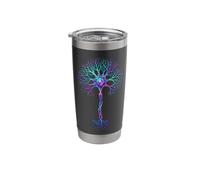 Neurobiology Neuron Cell Brain Science Gradient Style Stainless Steel Insulated Tumbler