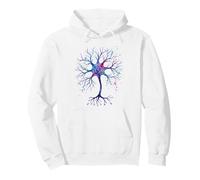 Neurobiology Neuron Cell Watercolor Brain Science Pullover Hoodie