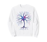 Neurobiology Neuron Cell Watercolor Brain Science Sweatshirt