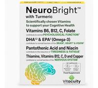 NeuroBright Brain Supplement, Turmeric, Strong Omega-3 & B-Complex | Multivitamin inc. Vitamin D, Zinc, C & E, for Memory & Focus. 56 Capsules.