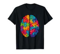 Neurodivergent Brilliance Colorful Brain with Puzzle T-Shirt