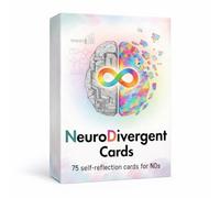 NeuroDivergent Cards - 75 Self-Reflection Therapy Cards for NDs, Autism & ADHD Tools for Adults, Teens, Coping Skills, Emotional Regulation, Mental Health Games & Therapist Gifts