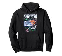 Neurodivergent Code Clan Coding Aut Brain Computer Interface Pullover Hoodie