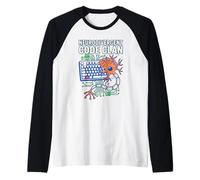 Neurodivergent Code Clan Coding AUT Brain Computer Interface Raglan Baseball Tee