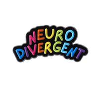 Neurodivergent Enamel Lapel Pin Badge 3.5 x 1.8cm Colourful Rainbow Lettering Awareness Brooch Mental Health Neurodiversity Support Pin For Jacket Backpack Hat With Secure Clasp