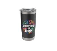 Neurodivergent Not Broken Autism Awareness Identity Stainless Steel Insulated Tumbler