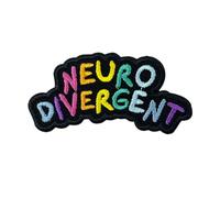Neurodivergent Patch-3 Inches Iron On/Sew On Embroidered Applique Patch, ADHD Embroidery Patches for Clothes Backpacks Hats, Autism Embroidered Patch, Neurodiversity DIY Accessories