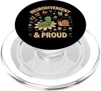 Neurodivergent Proud Caterpillar Snail Butterfly PopSockets PopGrip for MagSafe
