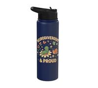 Neurodivergent Proud Caterpillar Snail Butterfly Stainless Steel Insulated Water Bottle