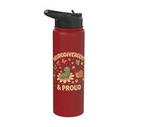 Neurodivergent Proud Caterpillar Snail Butterfly Stainless Steel Insulated Water Bottle