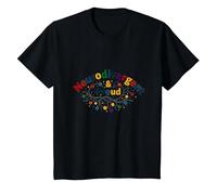 Neurodivergent & Proud: Colorful Brain Celebration T-Shirt, Kids, Black, 8 Years