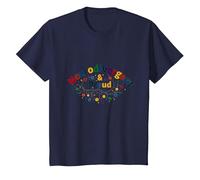 Neurodivergent & Proud: Colorful Brain Celebration T-Shirt, Kids, Navy, 3 Years