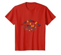 Neurodivergent & Proud: Colorful Brain Celebration T-Shirt, Kids, Red, 6 Years