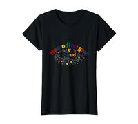 Neurodivergent & Proud: Colorful Brain Celebration T-Shirt, Women, Black, L