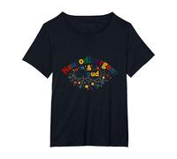 Neurodivergent & Proud: Colorful Brain Celebration T-Shirt, Women's Plus, Black, 1X