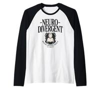 Neurodivergent Special Interest Society Owl Book Reader Raglan Baseball Tee