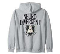 Neurodivergent Special Interest Society Owl Book Reader Zip Hoodie