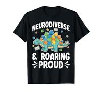 Neurodiverse and Roaring Proud Dino Puzzle T-Shirt