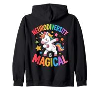 Neurodiverse Unicorn Neurodiversity is Magical Zip Hoodie
