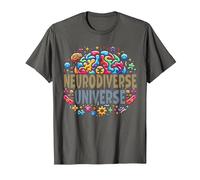 Neurodiverse Universe Autism Awareness Sensory Processing T-Shirt, Men, Asphalt Grey, X-Large