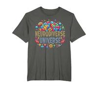 Neurodiverse Universe Autism Awareness Sensory Processing T-Shirt, Men's Big and Tall, Asphalt Grey, 3X Tall