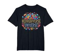 Neurodiverse Universe Autism Awareness Sensory Processing T-Shirt, Men's Big and Tall, Black, 3X Tall