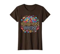 Neurodiverse Universe Autism Awareness Sensory Processing T-Shirt, Women, Brown, X-Large