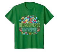 Neurodiverse Universe Autism Awareness Sensory Processing T-Shirt, Youth, Kelly Green, Medium