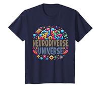 Neurodiverse Universe Autism Awareness Sensory Processing T-Shirt, Youth, Navy Blue, 3T