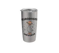Neurodiverse Universe Goose Planet Space Autism Awareness Stainless Steel Insulated Tumbler