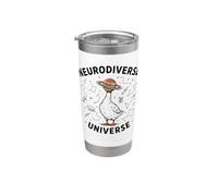 Neurodiverse Universe Goose Planet Space Autism Awareness Stainless Steel Insulated Tumbler
