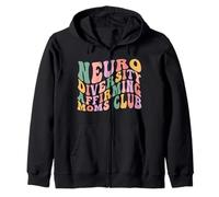 Neurodiversity Affirming Moms Club Autism Awareness ADHD Zip Hoodie