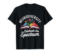 Neurodiversity celebrate the spectrum Book Autism Awareness T-Shirt