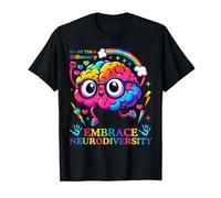 Neurodiversity celebrate the spectrum Brain Autism Awareness T-Shirt