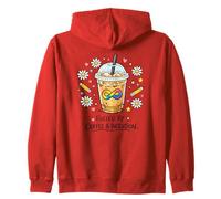 Neurodiversity Fueled By Coffee and Inclusion Teacher Autism Zip Hoodie