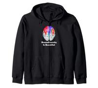 Neurodiversity Is Beautiful Autism Awareness Zip Hoodie