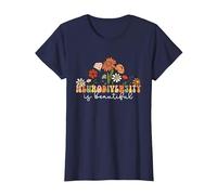 Neurodiversity is Beautiful Autism Neurodivergent ABA Therap T-Shirt, Women, Navy Blue, Small