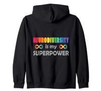 Neurodiversity is my superpower, Autism awareness, Dyslexia Zip Hoodie