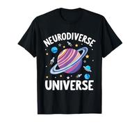 Neurodiversity Neurodivergent Autism Spectrum ADHD Neurodivergent Neurodiversity T-Shirt - Unisex Adults - Black - S - Classic Fit - Long Sleeve - Crew Neck - Unique Neurodiversity Design