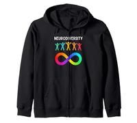 Neurodiversity Neurodivergent Rainbow Affinity ADHD Autism Zip Hoodie