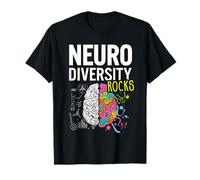 Neurodiversity Rocks Brain Autism Awareness Gift T-Shirt