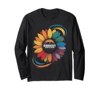 Neurodiversity Sunflower Celebrate The Spectrum Long Sleeve T-Shirt