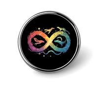 Neurodiversity Symbol Round Brooch Pins Metal Badge Lapel Pin Jacket Hat Bag Accessories