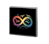 Neurodiversity Symbol Square Brooch Pins Metal Badge Lapel Pin Jacket Hat Bag Accessories Decoration