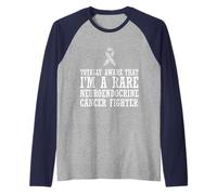 Neuroendocrine Cancer Survivor Aware Warrior Raglan Baseball Tee
