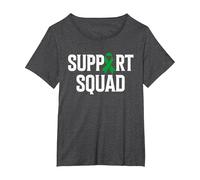 Neurofibromatosis Warrior Support Squad Neurofibromatosis T-Shirt, Women's Plus, Dark Heather Grey, 1X